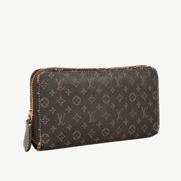 Louis Vuitton Zippy Fusain Monogram Idylle Mini Lin Monogram Zip Wallet - Picture 2 of 11